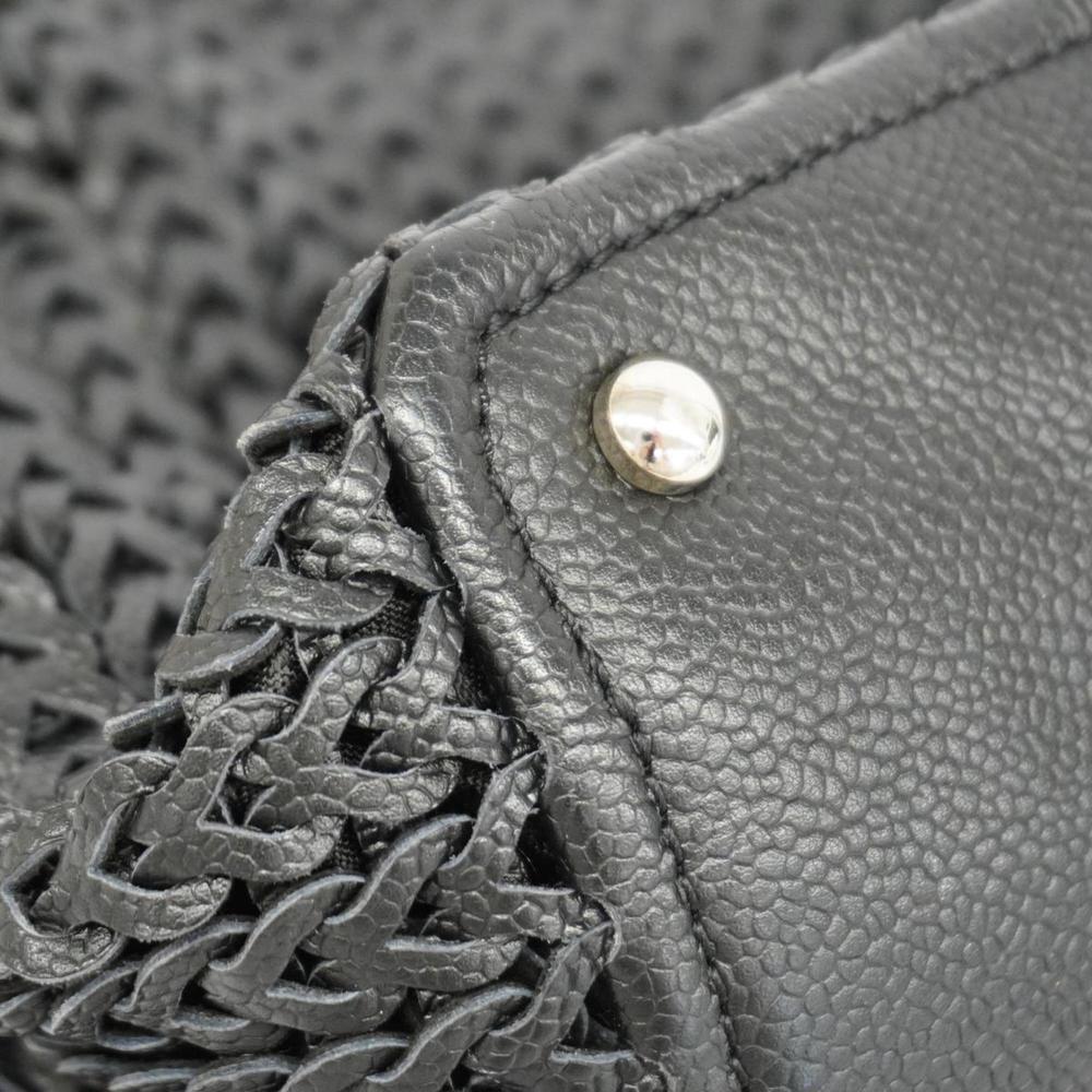 Chanel Shoulder Bag Chain Caviar Skin Black Women's - Picture 6 of 10